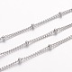 304 Stainless Steel Curb Chains CHS-K005-01P-0.4mm-1
