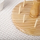 8スプール無垢材縫製刺繍糸ボビンスタンド  ホルダーラック  キルティング用ツールホルダー付き糸ホルダーオーガナイザー  髪を編む  バリーウッド  130x160mm PW-WG60098-01-3