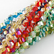 Electroplate Glass Beads Strands EGLA-R031-12mm-M-1