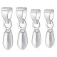 Beebeecraft 6Pcs 2 Sizes Pinch Bails Clasp 925 Sterling Silver Ice Pick Pinch Bails Dangle Charms Pendant Connector for Necklace Jewelry Making STER-BBC0001-12-1