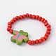 Children's Day Gift Lovely Butterfly Kids Wood Beaded Stretch Bracelets BJEW-JB02017-01-2