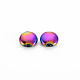 Rack Plating Rainbow Color Alloy Beads PALLOY-S180-368-2