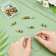 PandaHall 100 Sets Round Brass Magnetic Clasps for Bracelet Necklace Making KK-PH0026-07M-3