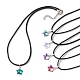 Ожерелья с подвесками в форме звезды NJEW-JN04570-02-1