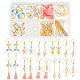 Kits para hacer pendientes colgantes con tema de parque de atracciones diy de sunnyclue DIY-SC0019-02-1