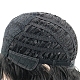 ミディアム丈の肩毛  トウモロコシの短い巻き毛のかつら  高温耐熱繊維のかつら  ブラック  17.7インチ（45cm） OHAR-G008-09-7