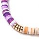 Polymer Clay Heishi Beads Stretch Bracelets BJEW-JB05740-3