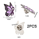 Schmetterling mit emaillestift in bandform JEWB-WH0023-45-4