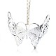 Antique Silver Plated Alloy Rhinestone Butterfly Pendants ALRI-N020-04-2