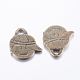Bronze antique plaqué la tête de garçon breloque des pendants pour la fabrication de bijoux X-MLF11228Y-NF-2