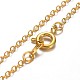 Golden Tone Natural Agate Pendant Necklaces NJEW-JN01186-4