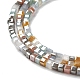 Brins de perles de verre de galvanoplastie de couleur dégradée X-GLAA-E042-05-B05-4