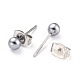 Orecchini a bottone a sfera con imitazione di perle acriliche STAS-Z035-05B-03-3
