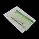 パールフィルムプラスチックジップロックバッグ  再封可能な包装袋  ハングホール付き  トップシール  セルフシールバッグ  長方形  ホワイト  20x16cm  インナー対策：16x14.5のCM OPP-R004-16x20-01-3