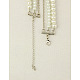 Set di gioielli con perle di vetro per san valentino: collane e bracciali e orecchini elastici SJEW-JS00425-01-5