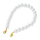 Bretelles de sac à main perlées rondes en plastique ABS imitation perle AJEW-FZ00003-1