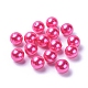 Hot Pink Imitated Pearl Chunky Bubblegum Acrylic Round Beads X-PACR-20D-55-3