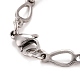 304 pulsera de eslabones cruzados de acero inoxidable con cadenas de lágrima para hombres y mujeres STAS-E160-27EBP-4