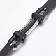 PU Leather Braided Cord Bracelets BJEW-E324-C19-4