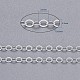 Brass Flat Oval Cable Chains X-CHC029Y-S-3