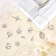 CHGCRAFT 20Pcs 10 Styles Moon Star Alloy Charms Bowknot Pendants Metal Alloy Flower Charms for Earring Necklace Valentine's Day Jewelry Making FIND-CA0006-46-4