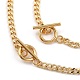 Brass Curb Chain Bracelets & Necklaces Jewelry Sets SJEW-JS01111-2