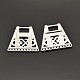 Filigree Trapezoid Plating Zinc Alloy Chandelier Components PALLOY-N0099-10S-1