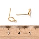 Brass Stud Earring Findings KK-S348-115-3