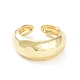 Brass Open Cuff Rings for Women RJEW-D016-08G-2