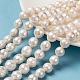 Fili di perle di keshi di perle barocche naturali PEAR-Q004-39-6