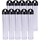 Benecreat 30 Packung 0.85 Unzen durchsichtige Kunststoffrohrperlenbehälter Flüssigkeitsbehälter mit schwarzem Schraubdeckel und zylindrischem Boden CON-BC0004-29-1