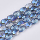 Translucent Electroplate Glass Beads Strands EGLA-T020-03B-1