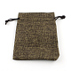 ポリエステル模造黄麻布包装袋巾着袋  シエナ  9x7cm X-ABAG-R005-9x7-05-1