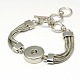 Brass Snake Chain Snap Bracelet Making MAK-A005-01P-1