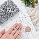 NBEADS About 2000 Pcs Silver Cube Seed Beads SEED-NB0001-80-3