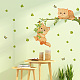 塩ビウォールステッカー  壁飾り用  猫の模様  350x580mm DIY-WH0228-419-4