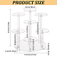 FINGERINSPIRE Round Acrylic Display Stand 7 Tier 6cm Clear Acrylic Display Shelf(Come with Screwdriver) Risers for Action Figures ODIS-WH0026-04-2