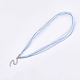 Waxed Cord and Organza Ribbon Necklace Making NCOR-T002-168-2