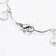 304 Stainless Steel Ring Charm Bracelets BJEW-G628-07P-3