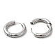 Серьги-кольца из латуни для женщин с покрытием стойки EJEW-D059-13B-P-2