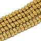 Electroplate Non-magnetic Synthetic Hematite Beads Strands G-T061-46A-1
