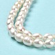 Fili di perle di perle d'acqua dolce coltivate naturali PEAR-E016-194C-4