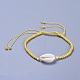 Verstellbare Glasperlen geflochtene Perlen Armbänder BJEW-JB04281-03-1