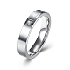 Regali di san valentino incisi amore infinito anelli di coppia in acciaio al titanio con zirconi cubici per donna RJEW-BB16457-8P-1
