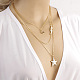 Wing & Star & Tree of Life Alloy Tiered Necklaces NJEW-N0052-006-5