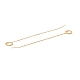 Longue chaîne avec boucles d'oreilles pendantes à anneau ouvert EJEW-A067-10G-3