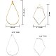 NBEADS 80 Pcs Mixed Shape Steel/Brass Wire Earring Charm Pendants KK-NB0002-05-2