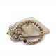 Natural Dyed Sandalwood Beads Stretch Bracelets BJEW-JB03842-02-2
