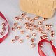 PandaHall Elite 50 Pcs 6mm Brass Round Metal Craft Beads for Bracelet Necklace Jewelry DIY Craft Making KK-PH0010-06RG-3