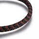 Кожаные браслеты плетеного шнура BJEW-E352-18P-2